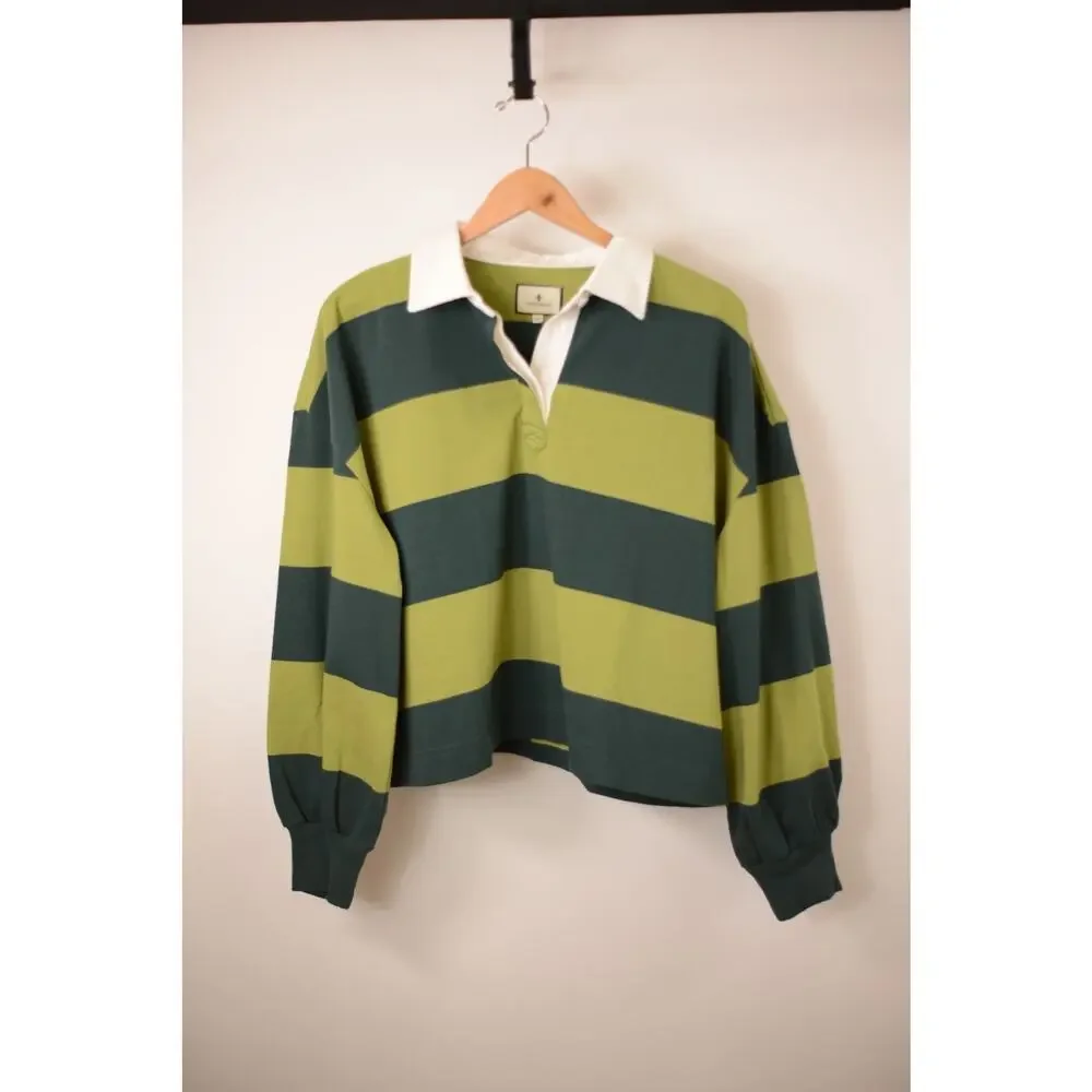 Tuckernuck Woodbine and Junebug Stripe Swiftie Rugby Polo Size - XL